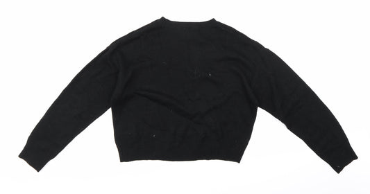 H&M Womens Black Knit Pullover Jumper Size S