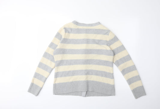 Gap Womens Green Striped Knit Cardigan Jumper Size L