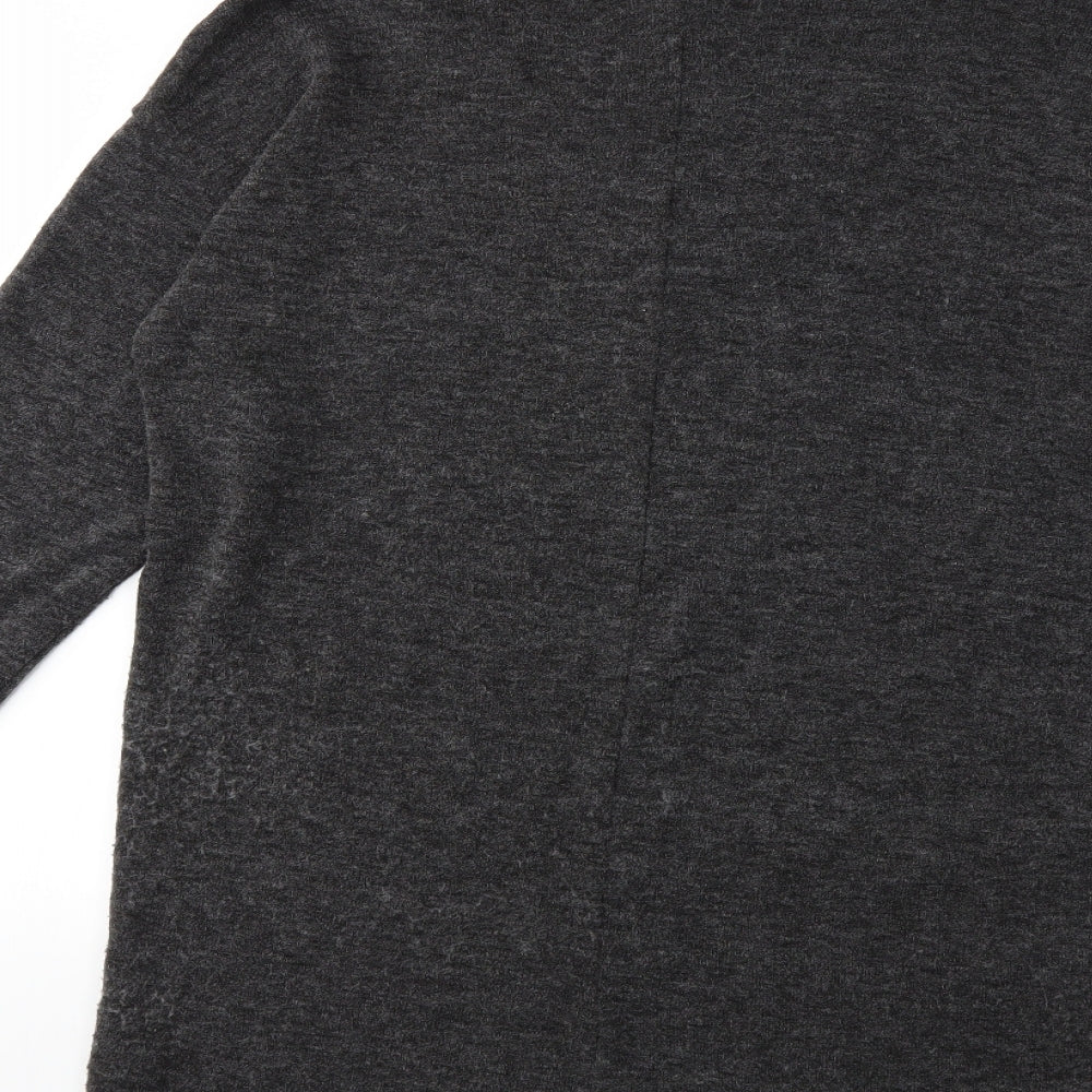 Brand and care label for Zara women’s grey knit jumper, size S