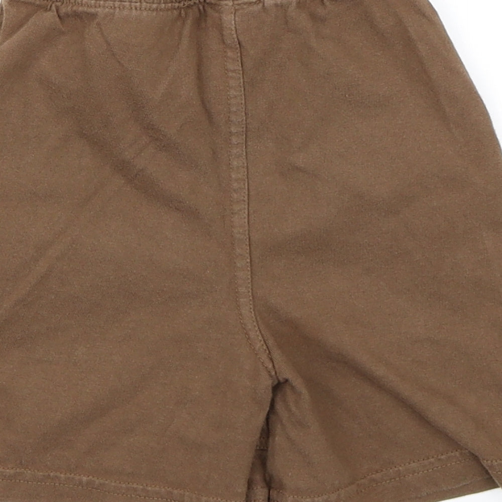 Mini Mode Boys Brown Sweat Shorts Size 4-5 Years