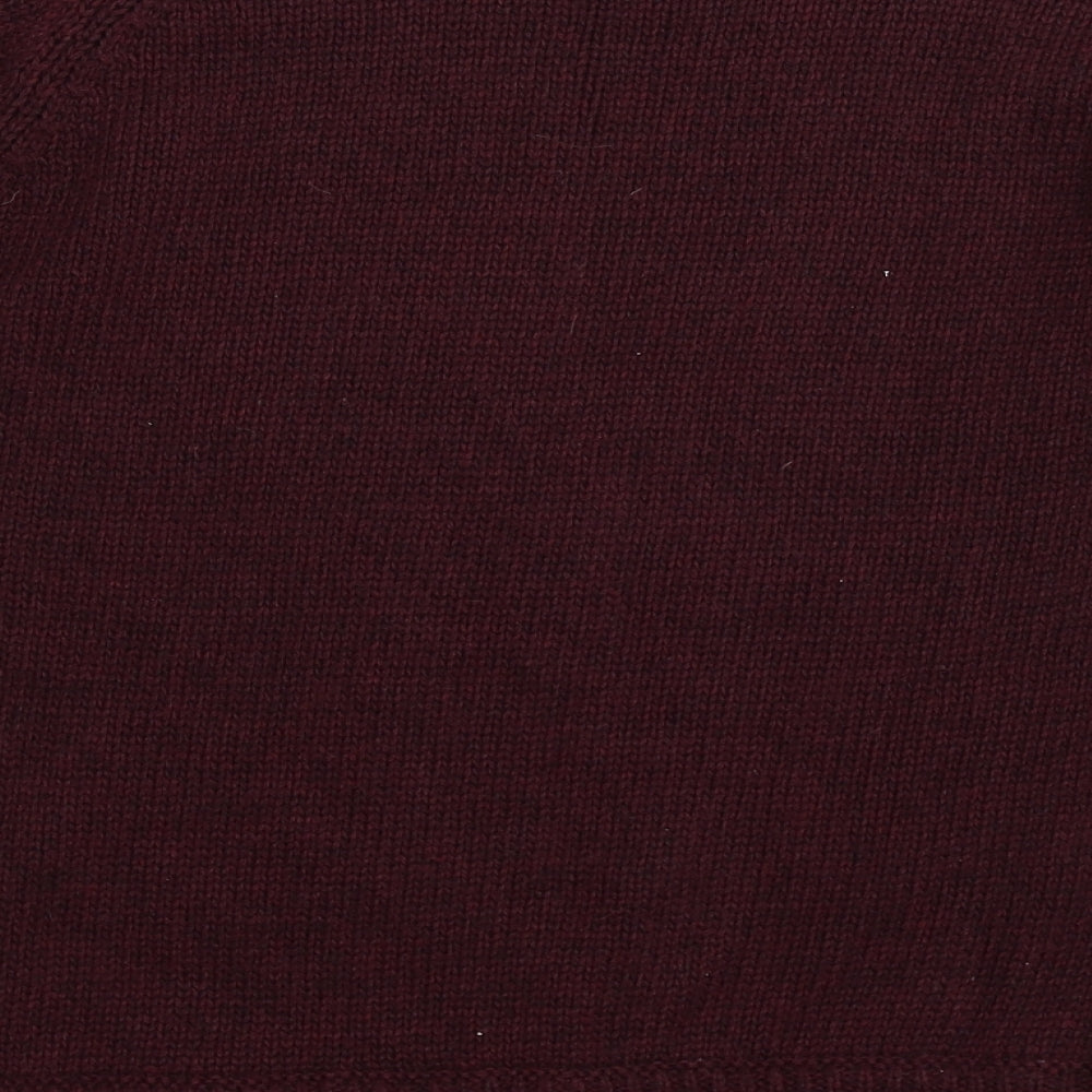 Brand and care label for Soon women’s brown knit jumper, size UK 12