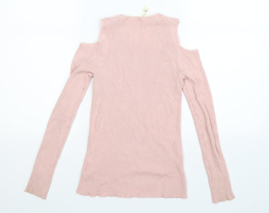 Young Dimension Girls Pink Knit Pullover Jumper Size 11-12 Years