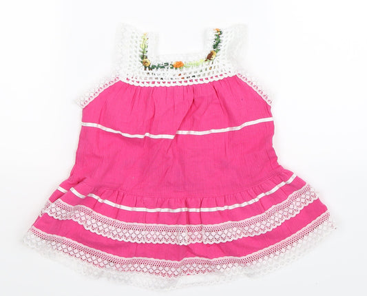 Preworn Girls Pink Fit & Flare Size 2 Years