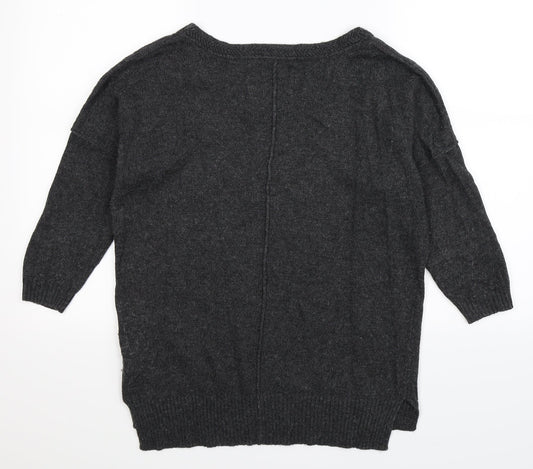 H&M Womens Grey Knit Pullover Jumper Size XS