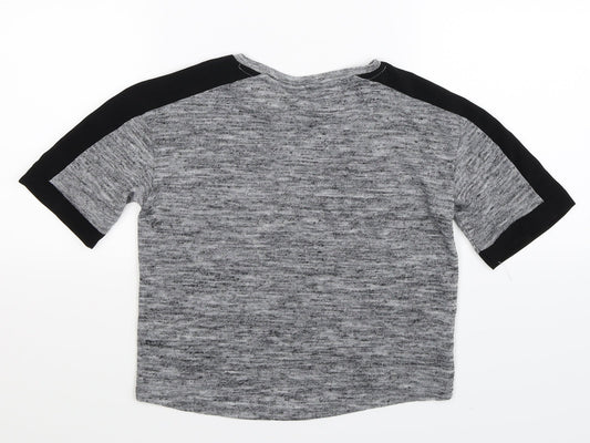 George Girls Grey Basic T-Shirt Size 10 Years