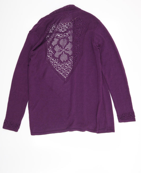 Soon Womens Purple Cardigan Jumper Size 16