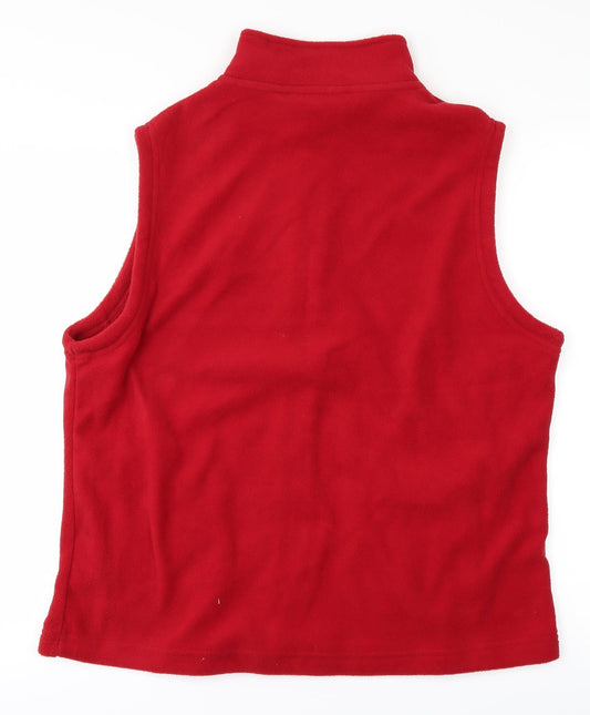 Isle Essentials Womens Red Full Zip Jumper Size 18