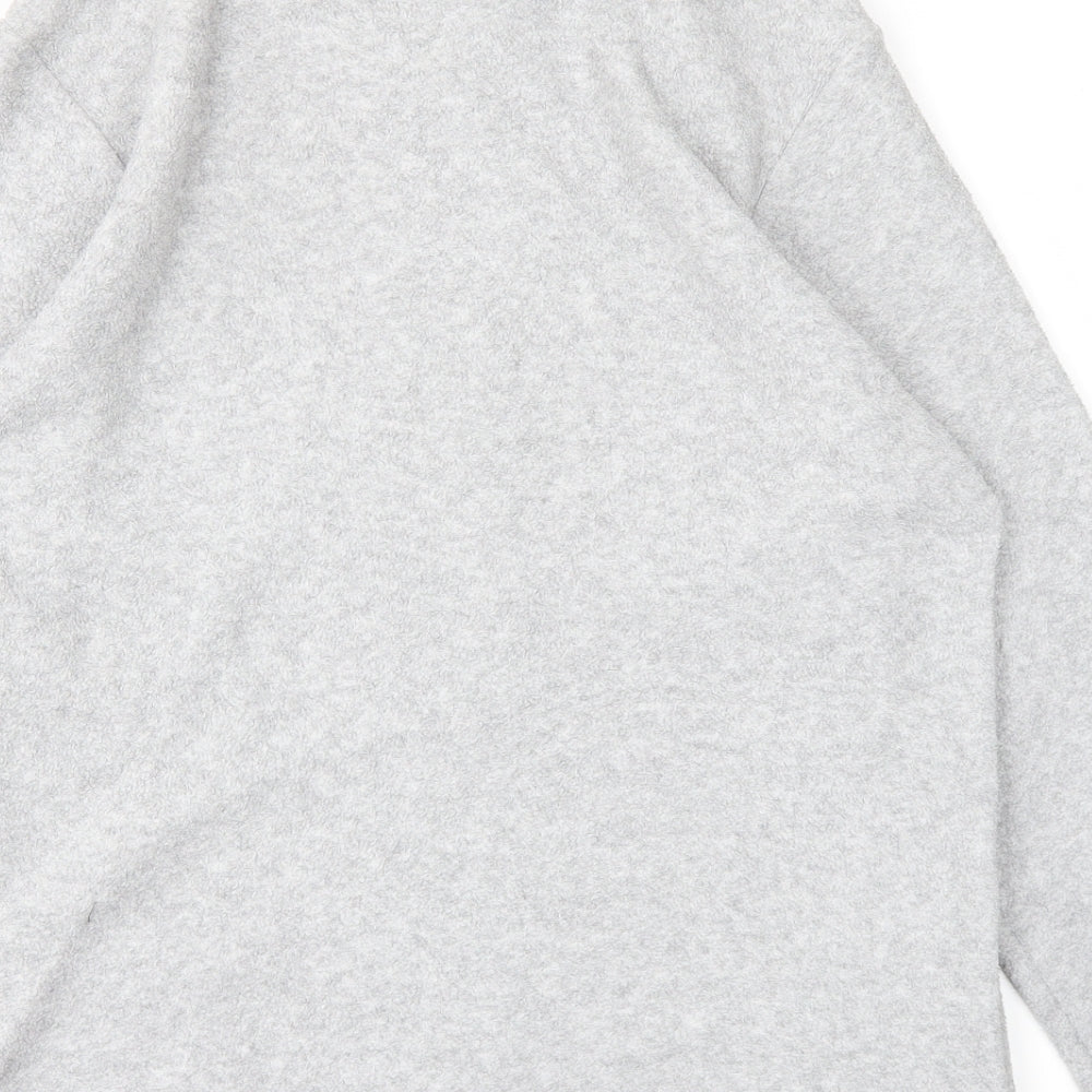 Brand and care label for Holmewood women’s grey full zip jumper, size UK 10
