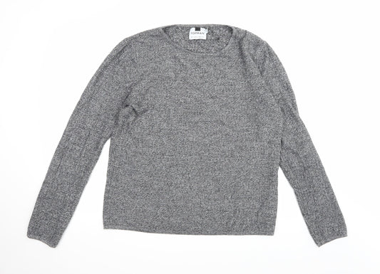 Topman Mens Grey Knit Pullover Jumper Size L
