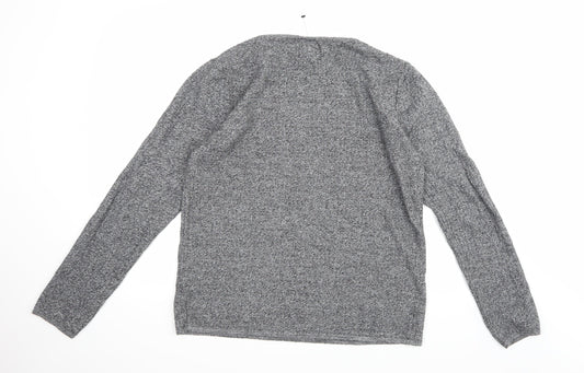 Topman Mens Grey Knit Pullover Jumper Size L