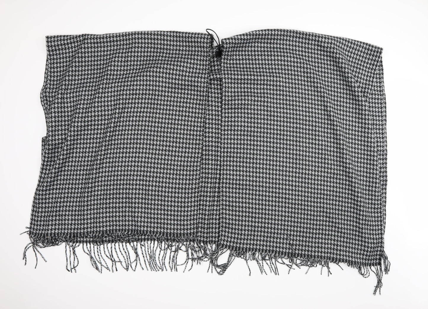 Garfield & Marks Womens Grey Houndstooth Knit Shawl/Wrap