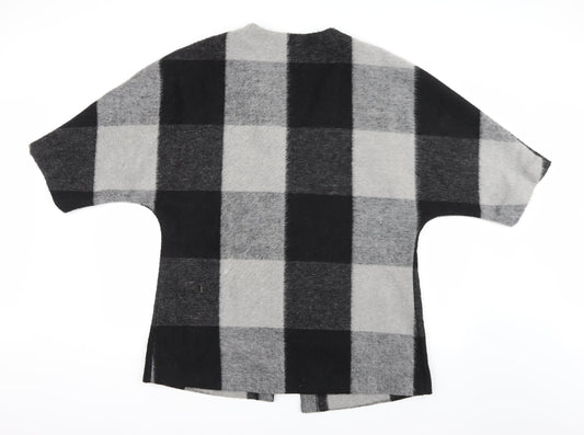 Classic Womens Grey Check Knit Cardigan Jumper Size 14
