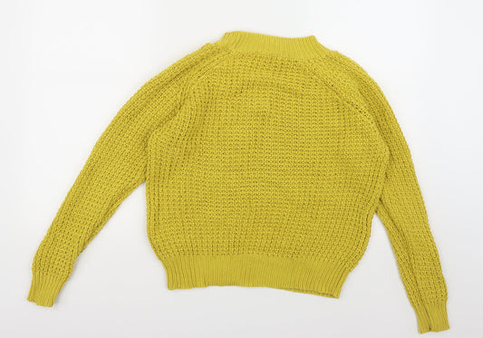 Therapy Womens Yellow Knit Pullover Jumper Size S