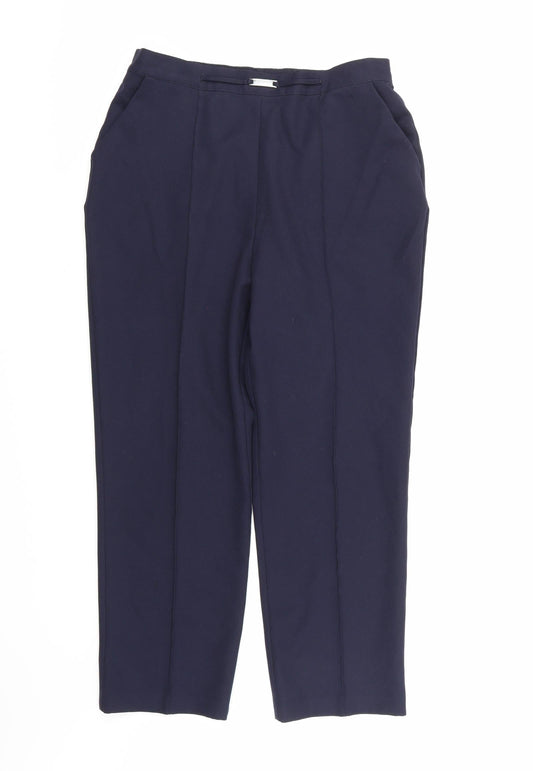 Papaya Womens Blue Rayon Trousers Size 12 L24 in