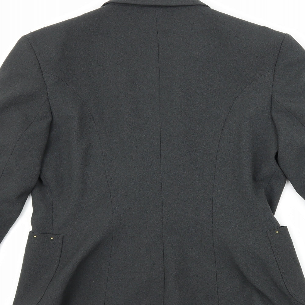 Brand and care label for blues collection women’s grey jacket suit jacket, size UK 10