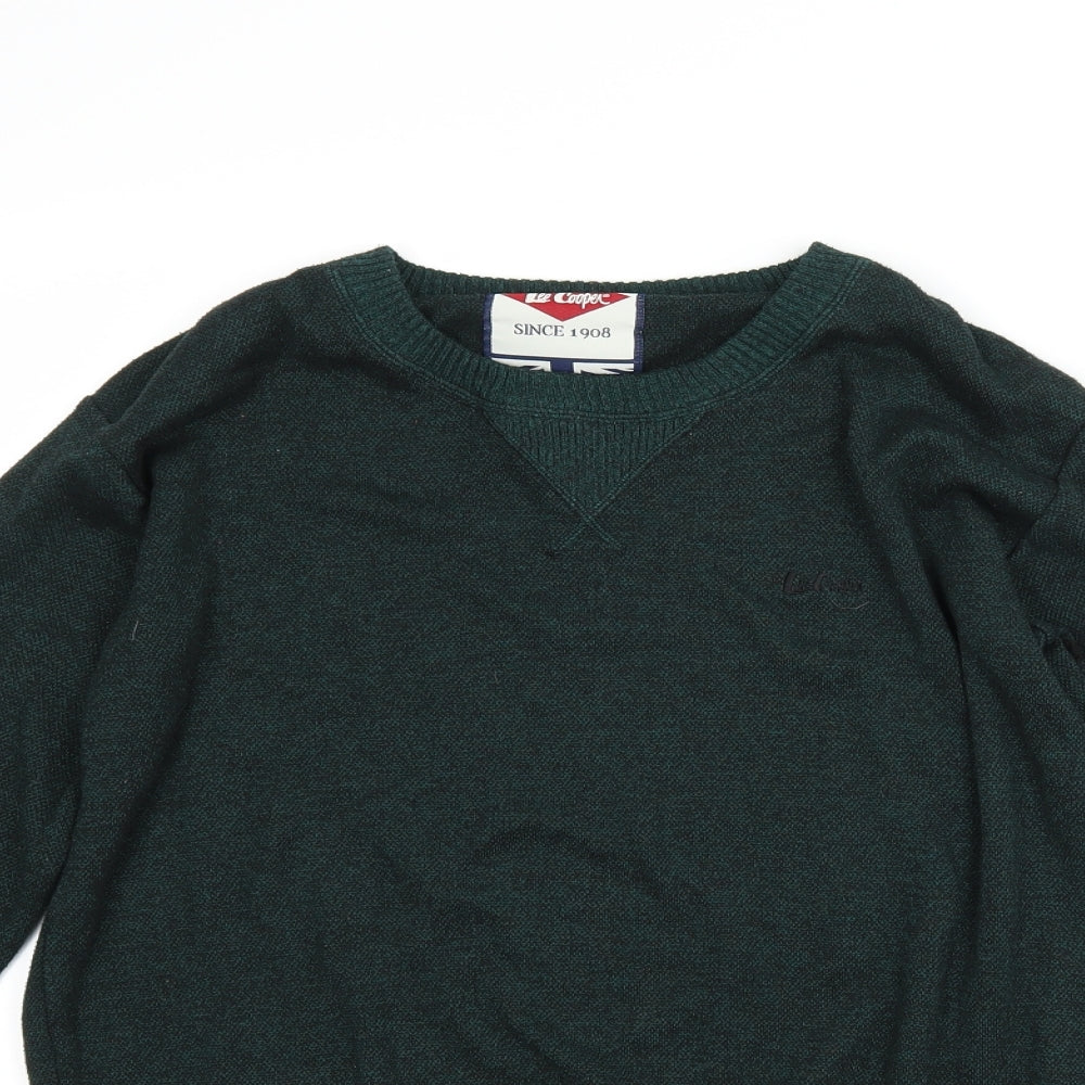 Lee Cooper Mens Green Pullover Jumper Size M