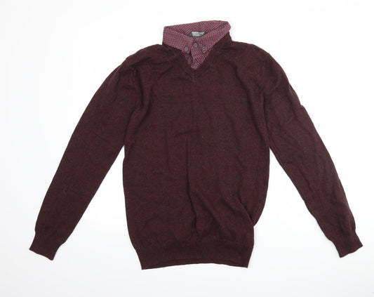 Cedar Wood State Mens Purple Pullover Jumper Size XS