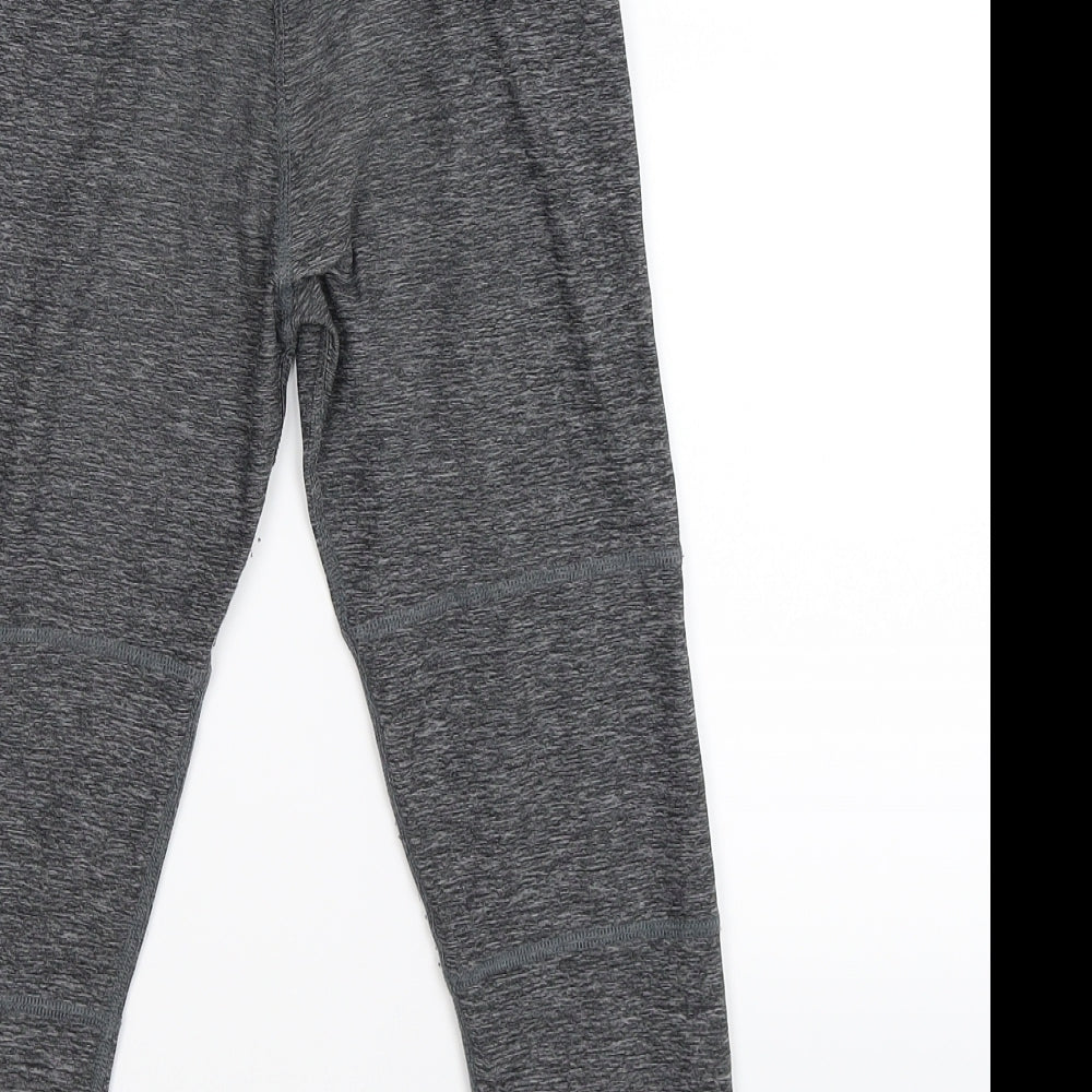 Brand and care label for Next girls’ grey jegging trousers, size 9, years - active