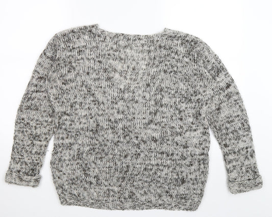 New Look Womens Grey Knit Pullover Jumper Size S