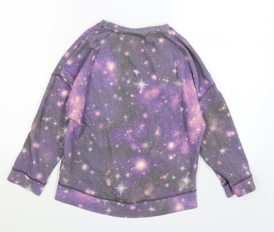 NEXT Girls Purple Pullover Sweatshirt Size 9 Years - STAR WARS
