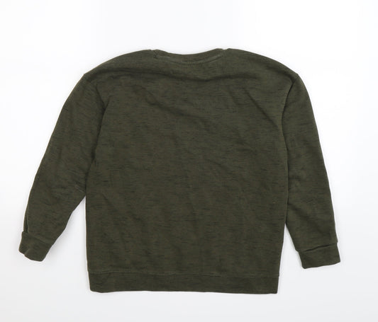Primark Boys Green Jersey Pullover Sweatshirt Size 10-11 Years - LIMITLESS