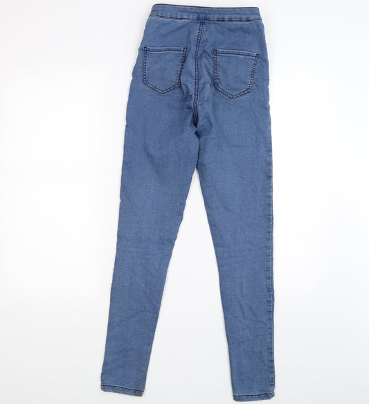 Miss Selfridge Womens Blue Denim Jegging Leggings Size 8 L29 in