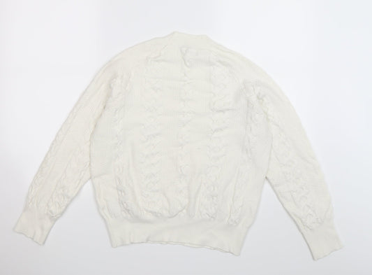 Very Womens White Knit Pullover Jumper Size 14