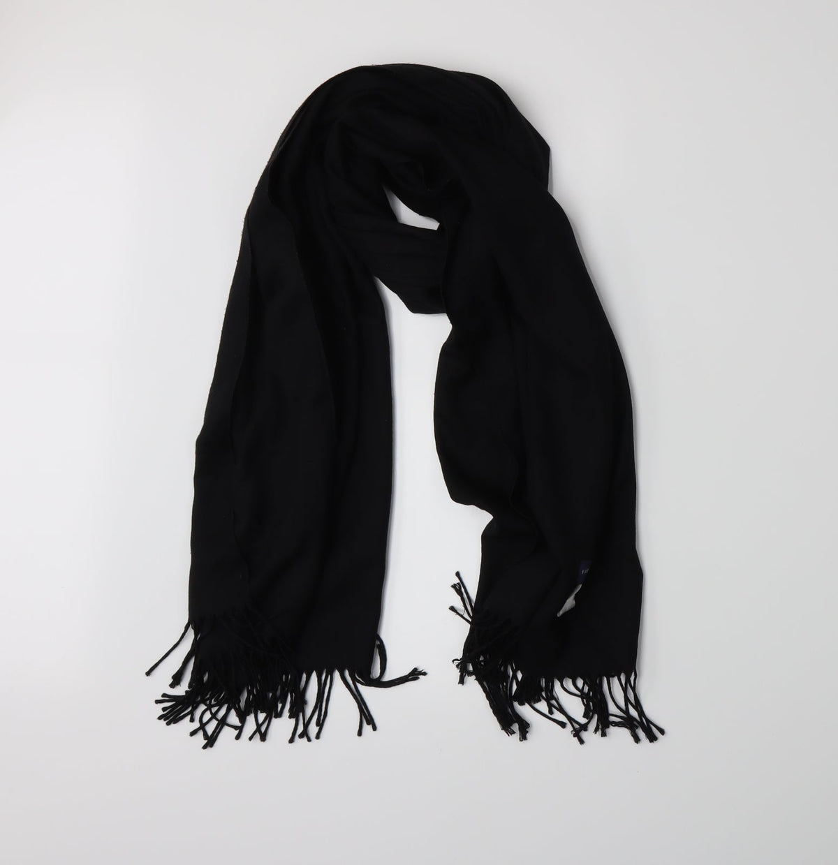Front view of Fashion Extra women’s black scarf