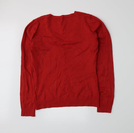 Lust Womens Red Cardigan Jumper Size L