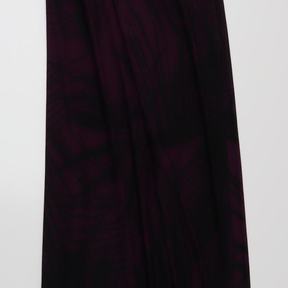 Brand and care label for Miss Posh women’s purple maxi, size UK 10