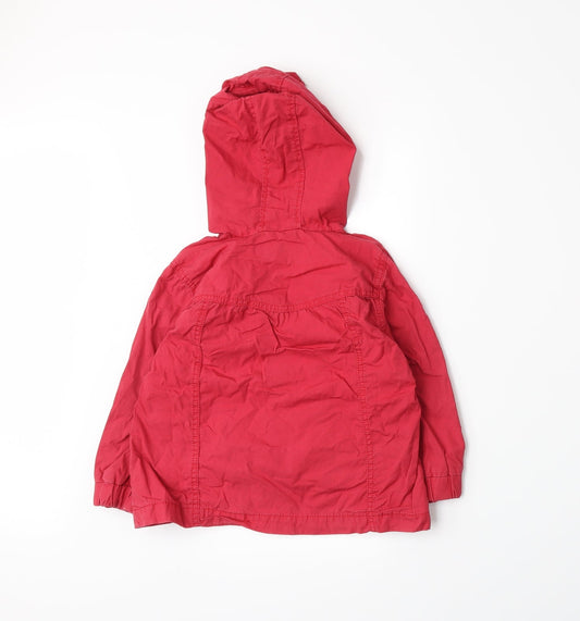 NEXT Girls Red Basic Coat Coat Size 2-3 Years