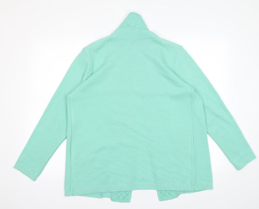 Classics Womens Green Knit Cardigan Jumper Size M