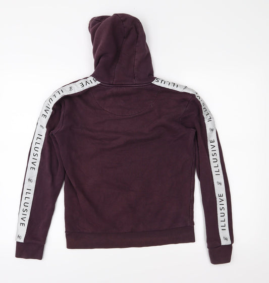 Illusive Girls Purple Jersey Pullover Hoodie Size 13-14 Years