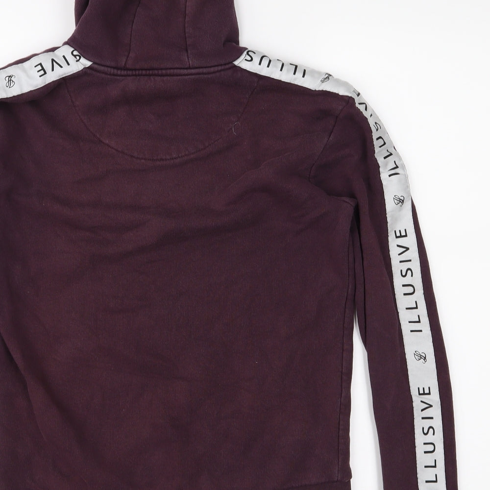 Illusive Girls Purple Jersey Pullover Hoodie Size 13-14 Years