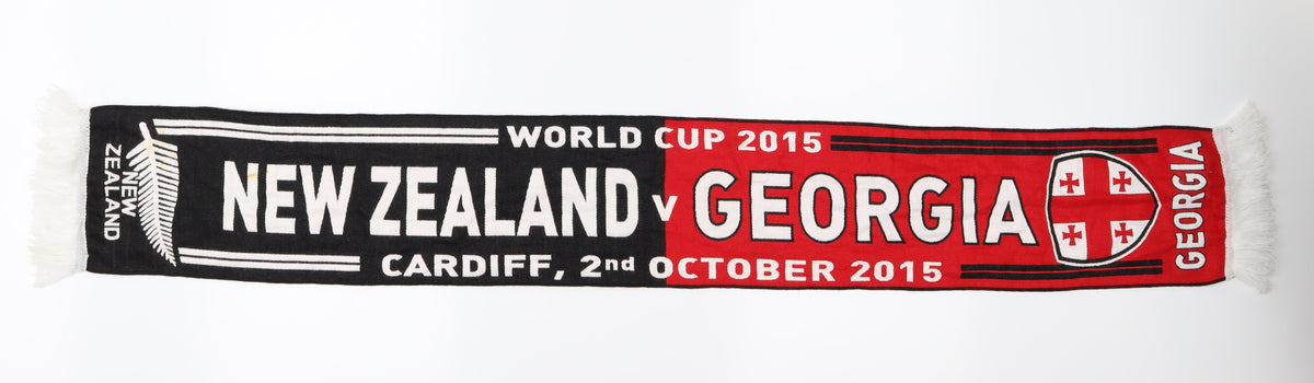 Front view of Preworn Football Scarf 54 in 7 in - New Zealand
