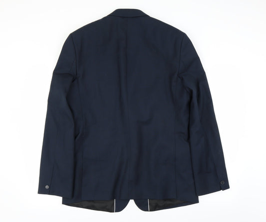 Red Herring Mens Blue Jacket Suit Jacket Size 42