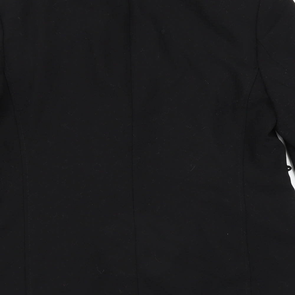 Brand and care label for Marks & Spencer women’s black jacket suit jacket, size UK 12