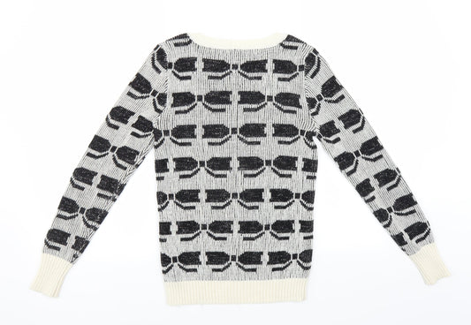 Debenhams Womens Black Geometric Pullover Jumper Size 10