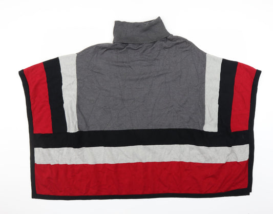 Cruz Womens Red Striped Cape Jumper Size S