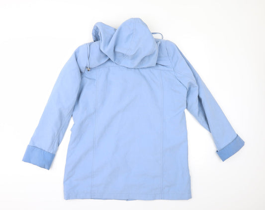EWM Womens Blue Anorak Coat Size 12