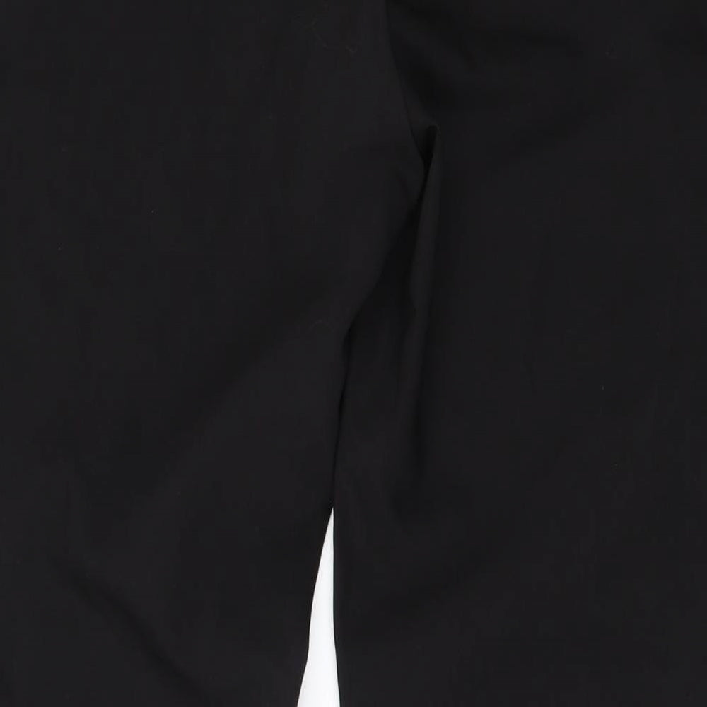 Brand and care label for Love Label women’s black trousers, size UK 10, 26-inch leg
