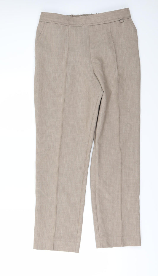 Marks and Spencer Womens Beige Trousers Size 34 in L27 in