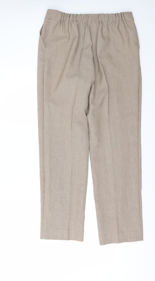 Marks and Spencer Womens Beige Trousers Size 34 in L27 in