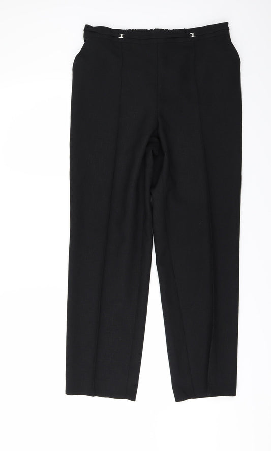 Preworn Womens Black Trousers Size 32 in L27 in