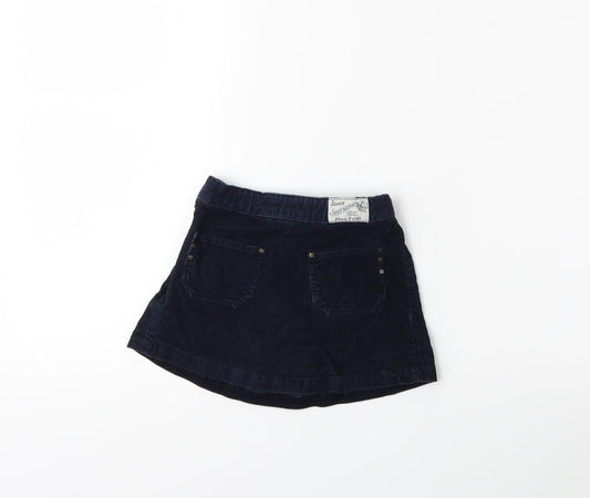 Petit Ami Girls Blue Corduroy Mini Skirt Size 4 Years