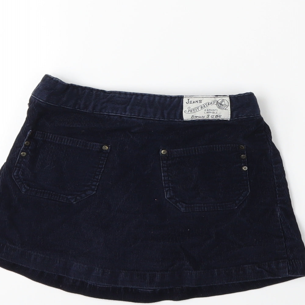 Petit Ami Girls Blue Corduroy Mini Skirt Size 4 Years