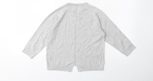 Zara Girls Green Knit Pullover Jumper Size 7 Years