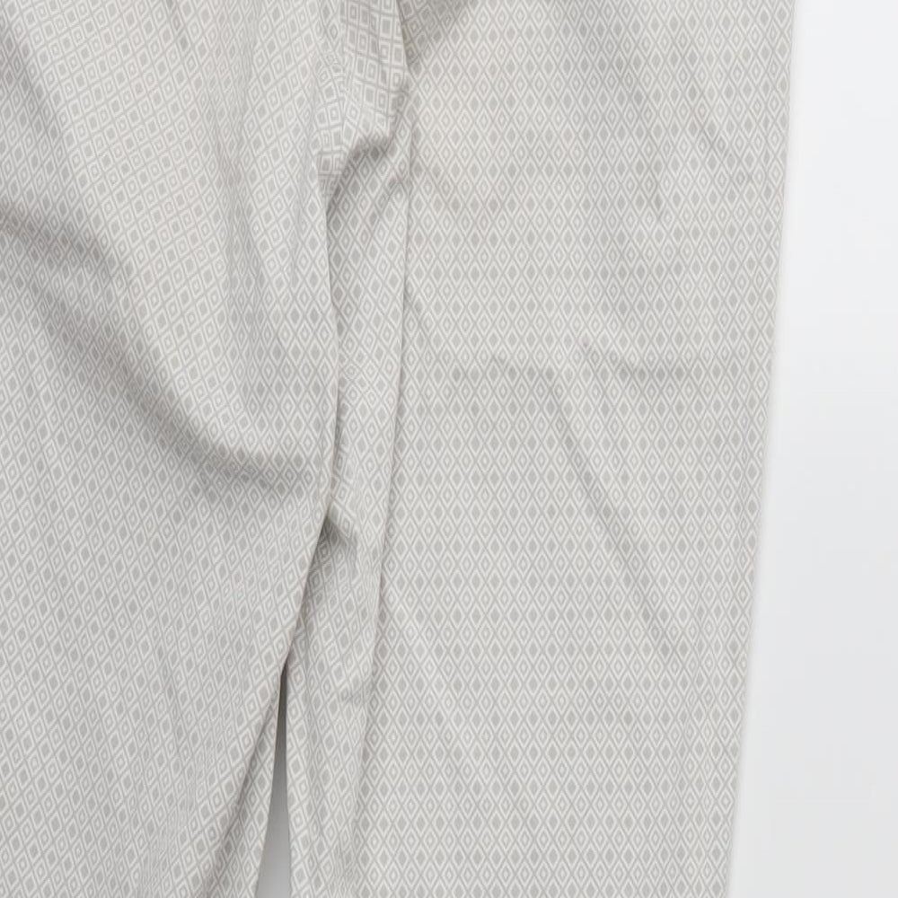 Uniqlo Womens White Geometric Trousers Size 28 in L27 in