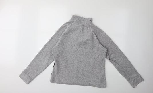 evie Womens Grey Fleece Jacket Size 14