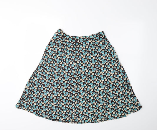 pretty vacant Womens Brown Polka Dot Flare Skirt